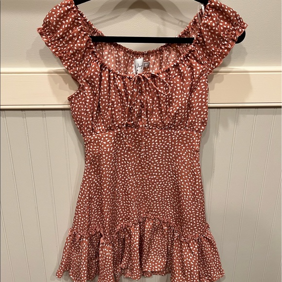 Rust Princess Polly Dress - Picture 2 of 3